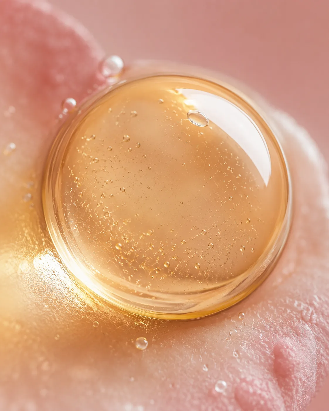Ghrta lipid regeneration complex, macro of a golden droplet